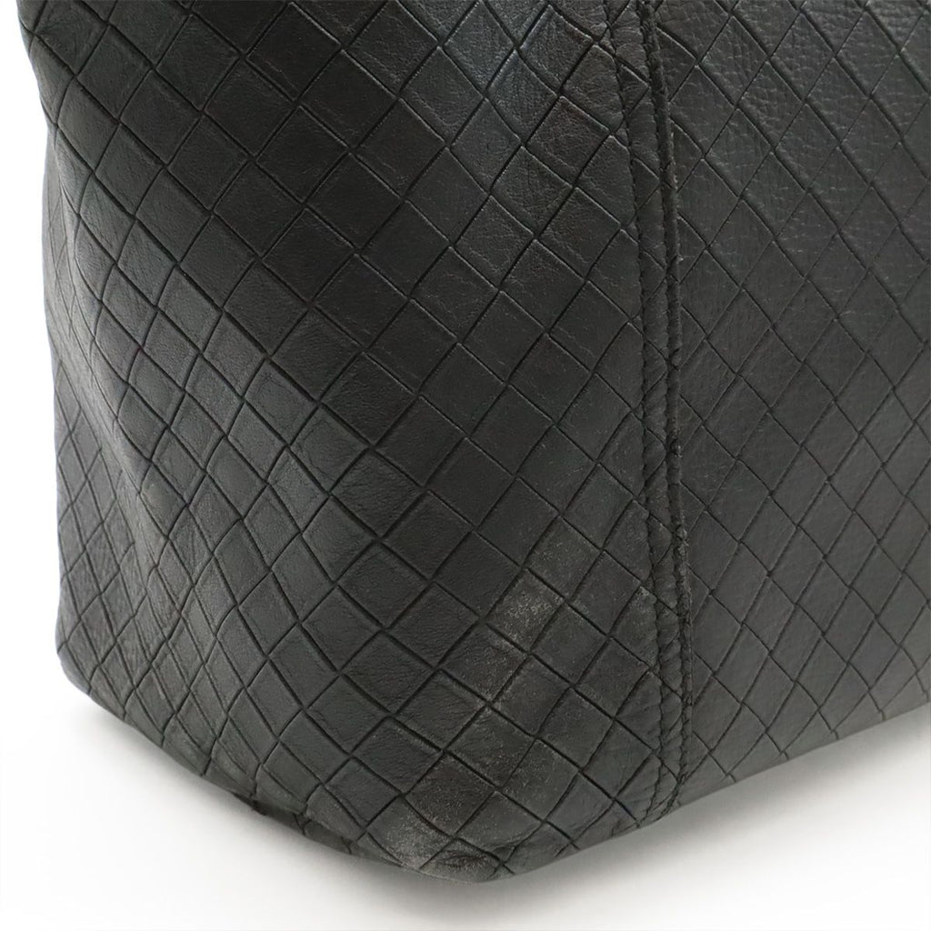 Bottega Veneta Intreccio Mirage Tote Shoulder Bag Leather Black — view 7