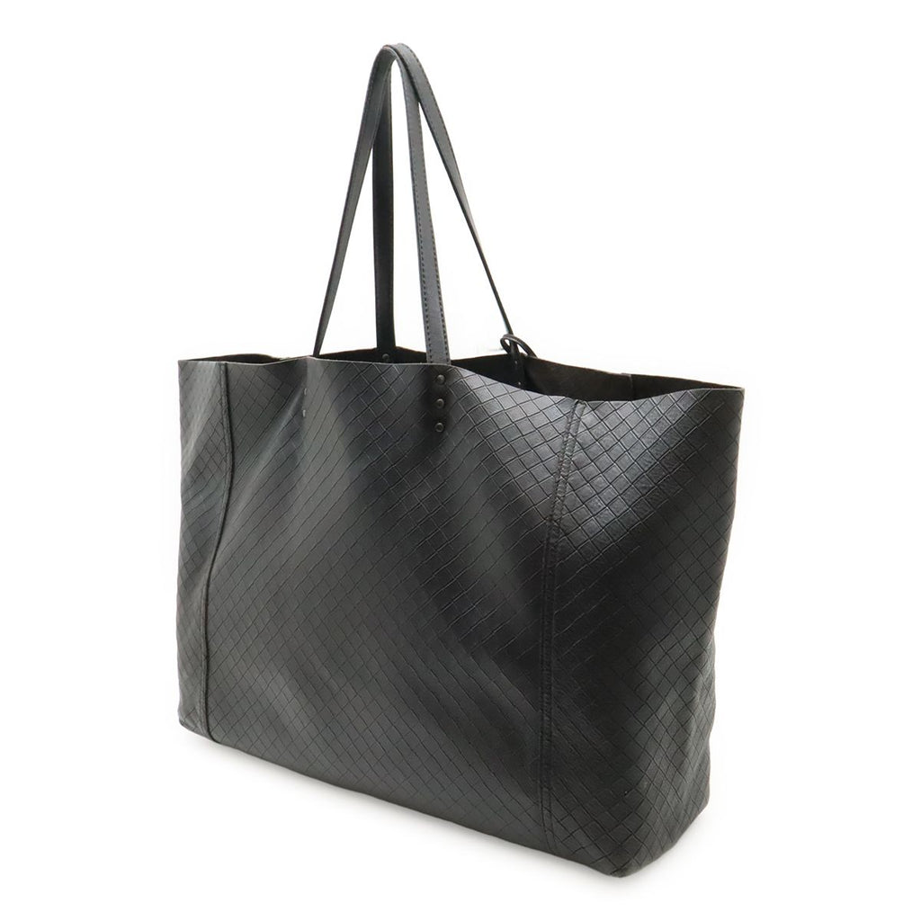Bottega Veneta Intreccio Mirage Tote Shoulder Bag Leather Black — view 2