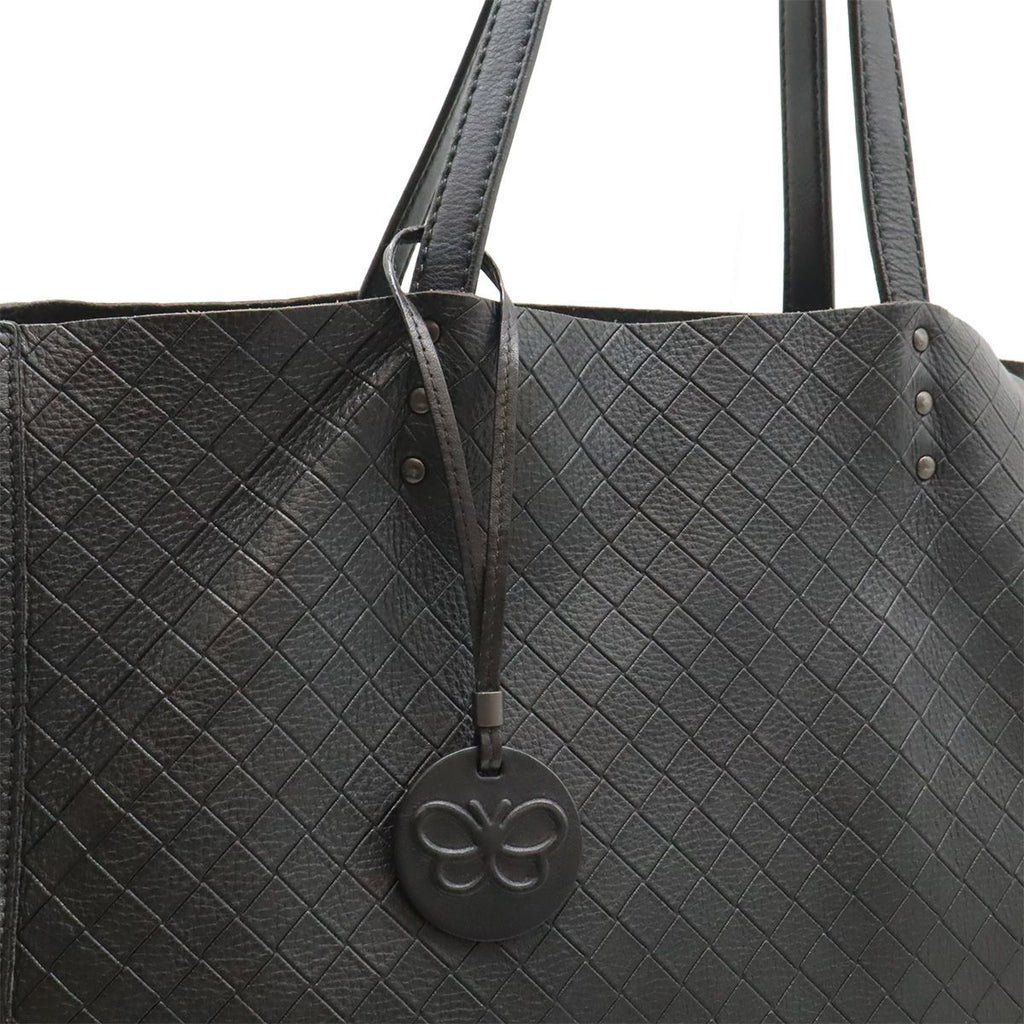 Bottega Veneta Intreccio Mirage Tote Shoulder Bag Leather Black — view 9