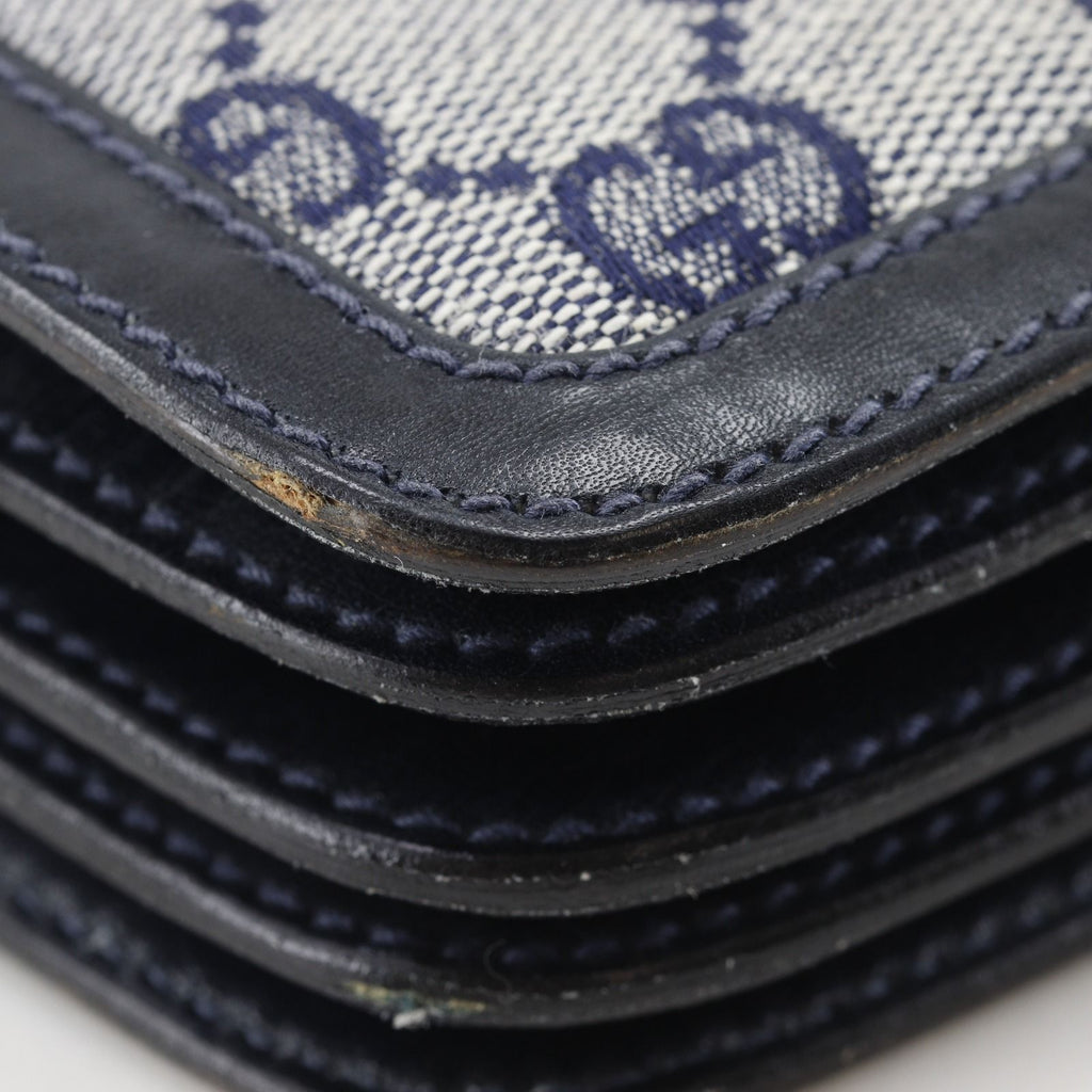Gucci Vintage GG Canvas Navy Shoulder — view 4