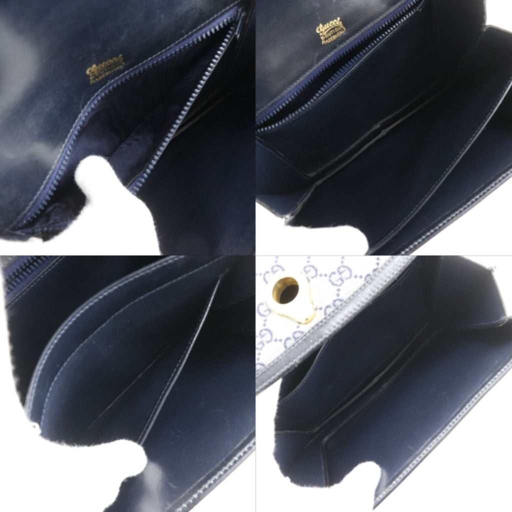 Gucci Vintage GG Canvas Navy Shoulder — view 6