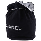 Chanel Pool Logo Cotton Black Shoulder — view 2