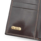 Fendi Zucca Kiss Lock Bifold Wallet Canvas Leather Brown Black 079 Gold — view 9