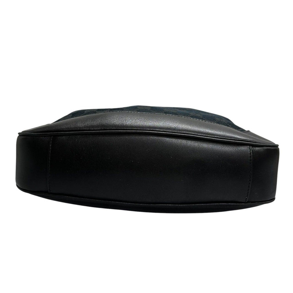 Gucci Bamboo Black Silver GG Canvas Leather Shoulder — view 4