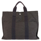 Hermes Her Line Gray Silver Polyamide Polyester Tote — view 2