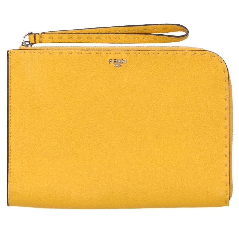 Fendi Selleria Slim Clutch Leather