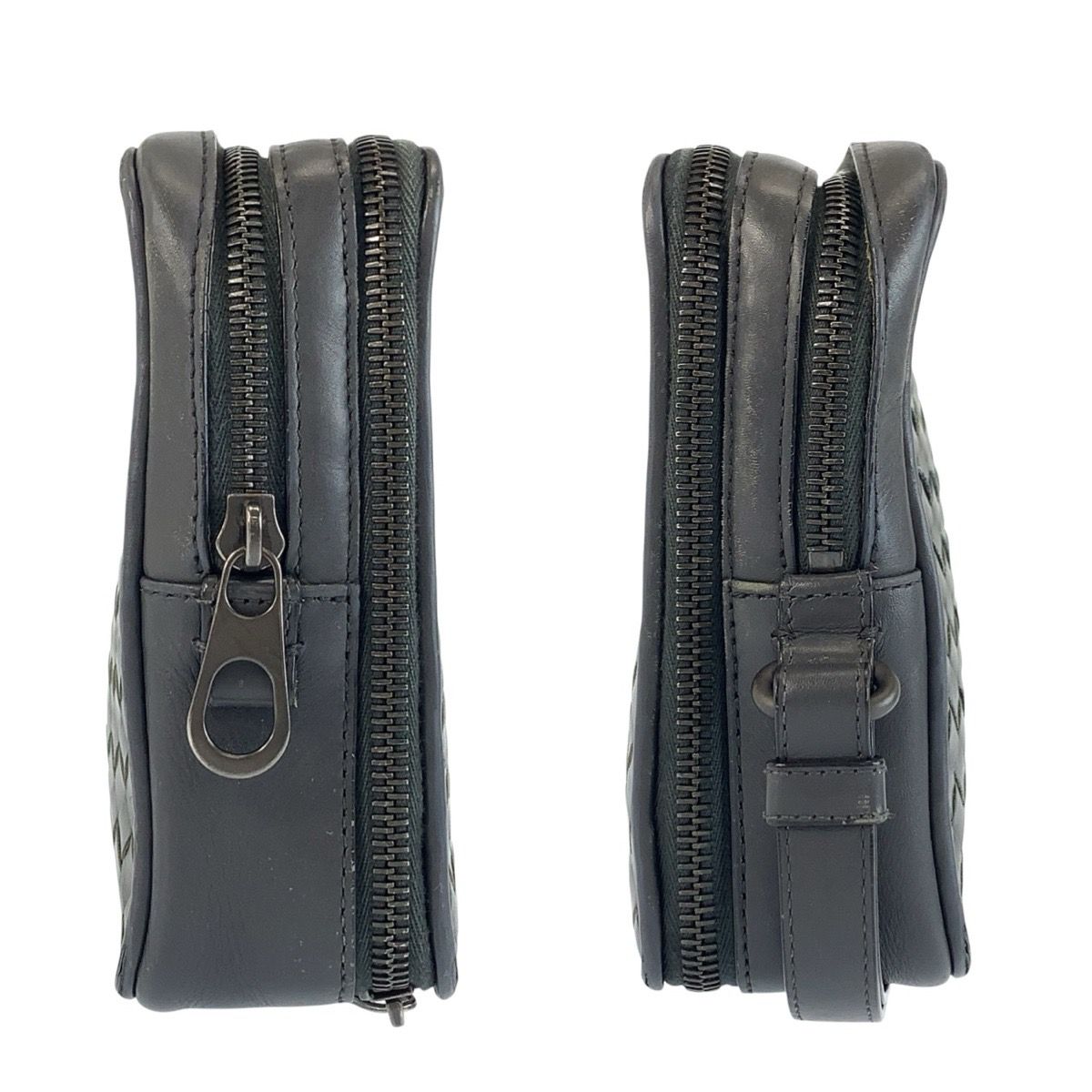 Bottega Veneta Gray Leather Clutch — view 8