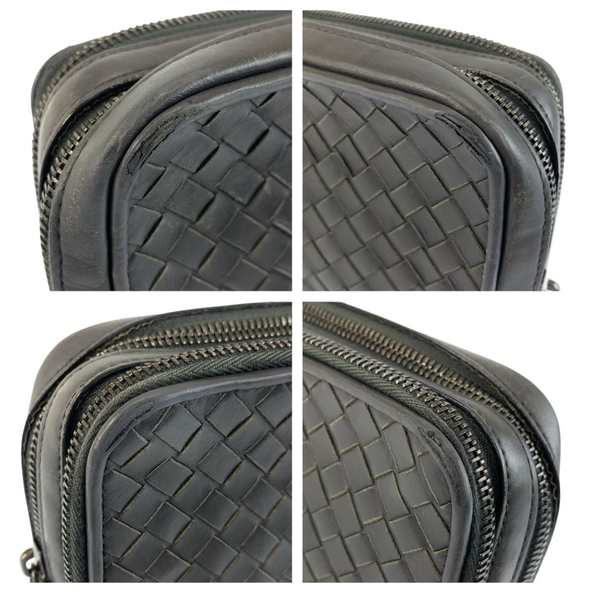 Bottega Veneta Gray Leather Clutch — view 7