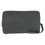 Bottega Veneta Gray Leather Clutch