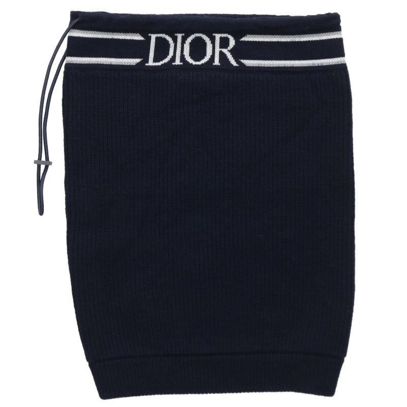 Dior Logo Embroidered Wool Neck Warmer Shoulder