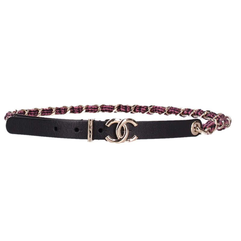 Chanel 22 Tweed Contrast Chain Belt