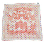 Hermes Carre 60 Zigzag Sangles Rainbow Dot Orange Bandana Scarf Sheer Muslin — view 2