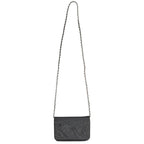 Chanel Camellia Chain Shoulder Bag Black — view 2