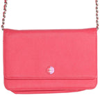 Chanel Coco Button Caviar Leather Chain