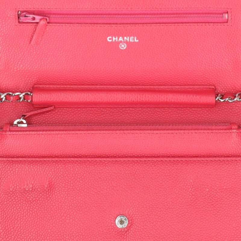 Chanel Coco Button Caviar Leather Chain — view 5