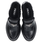 Prada Brushed Leather Loafers — view 4