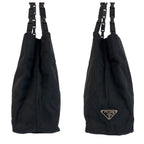 Prada Tessuto Black Nylon Plastic Shoulder — view 7