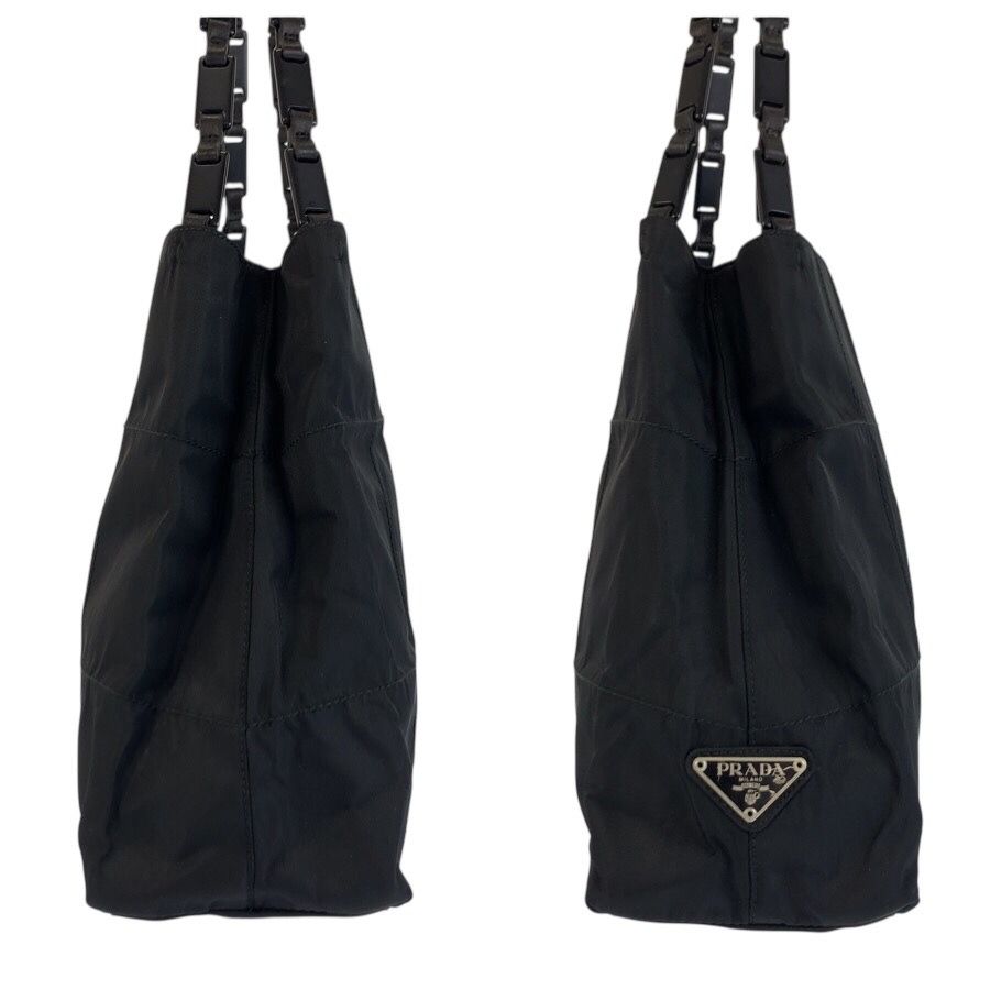 Prada Tessuto Black Nylon Plastic Shoulder — view 7