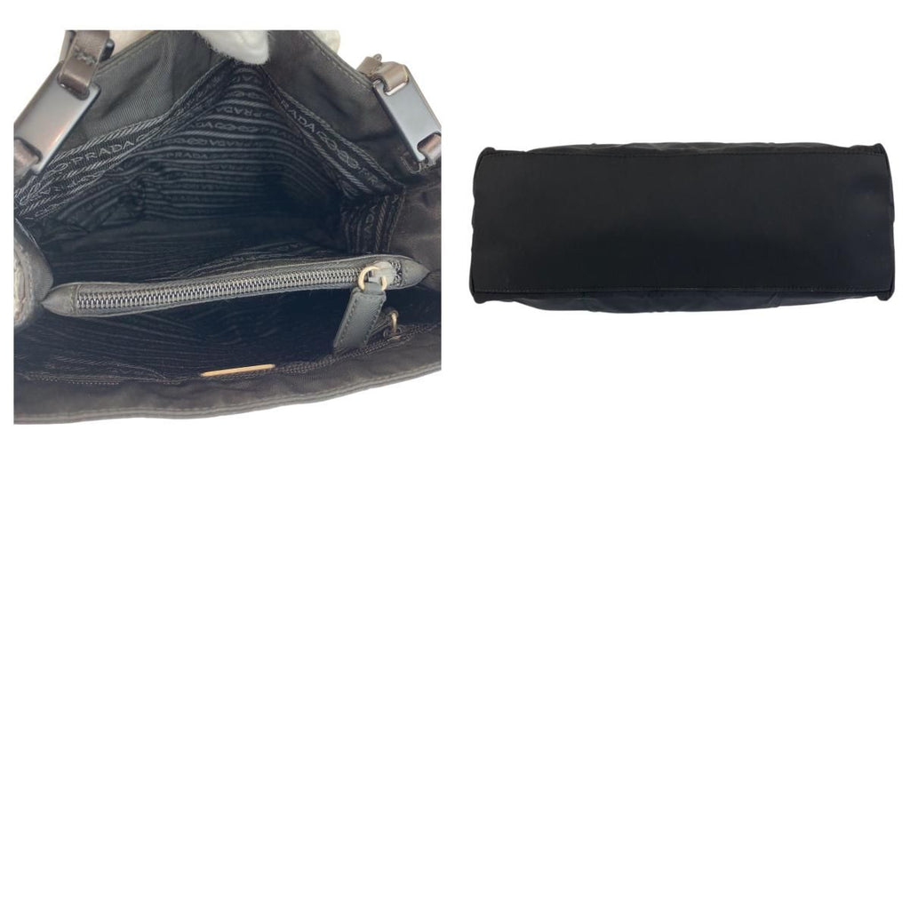 Prada Tessuto Black Nylon Plastic Shoulder — view 9