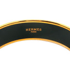 Hermes Cloisonne Emmayu Costume Bangle Alloy Gold Bracelet — view 5