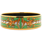 Hermes Cloisonne Emmayu Costume Bangle Alloy Gold Bracelet — view 2