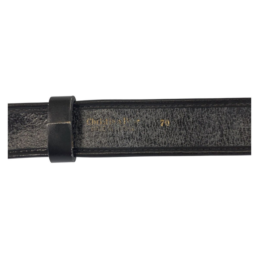 Dior Vintage Oblique 70 cm Black Gold Canvas Belt — view 3