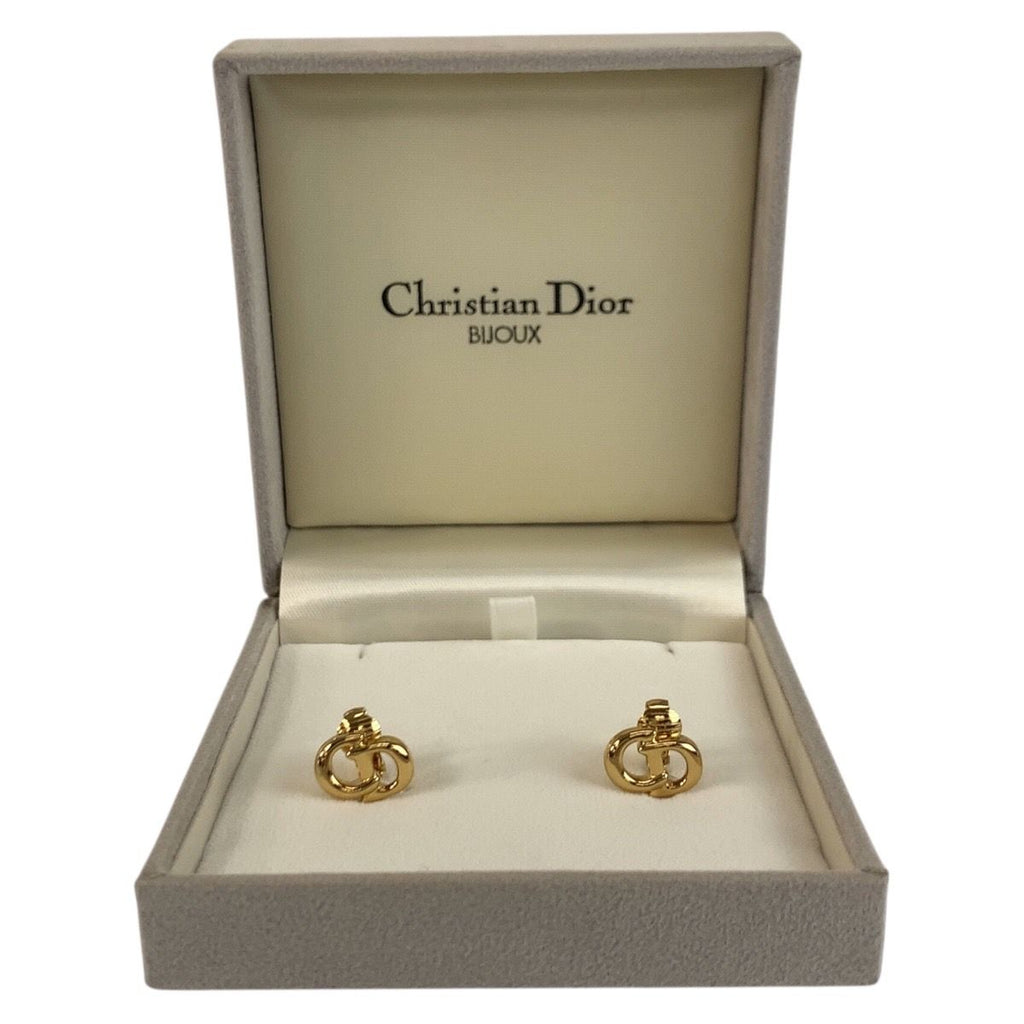 Dior Vintage CD Logo Gold Plated Earrings — view 6
