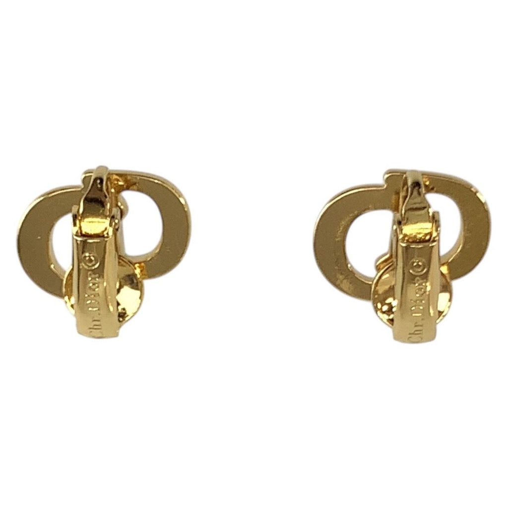 Dior Vintage CD Logo Gold Plated Earrings — view 2