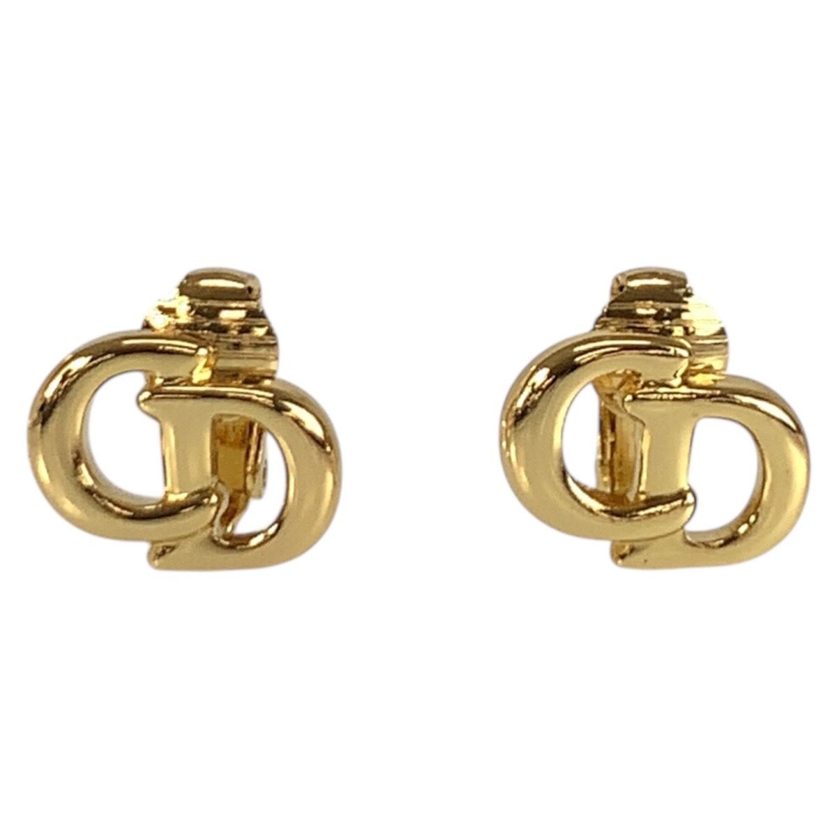Dior Vintage CD Logo Gold Plated Earrings