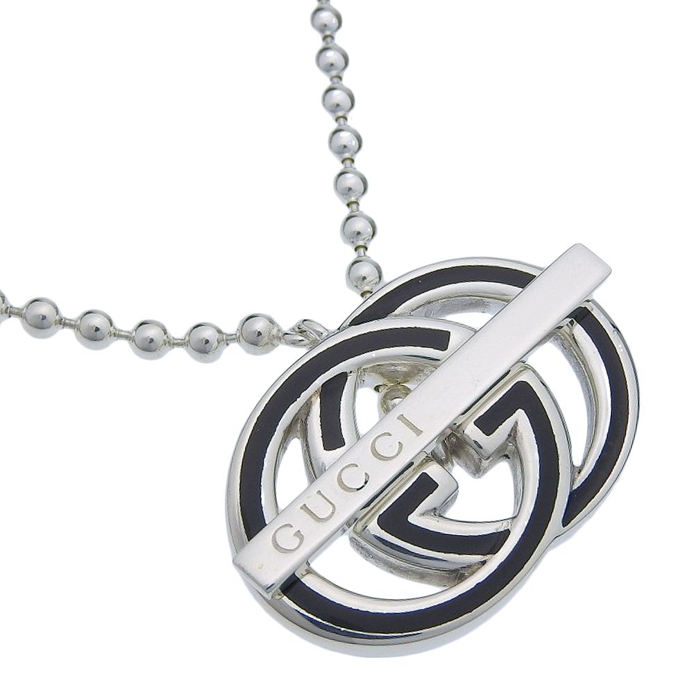 Gucci Interlocking Ball Chain 925 Sterling Silver Necklace