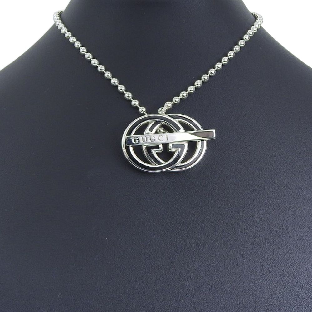 Gucci Interlocking Ball Chain 925 Sterling Silver Necklace — view 2