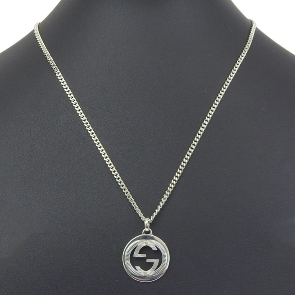 Gucci Interlocking 925 Sterling Silver Necklace — view 2