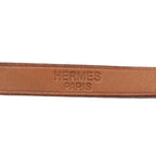 Hermes Hapi 1 Long Leather Brown Silver Bracelet — view 6