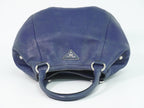 Prada Leather Tote Navy — view 5