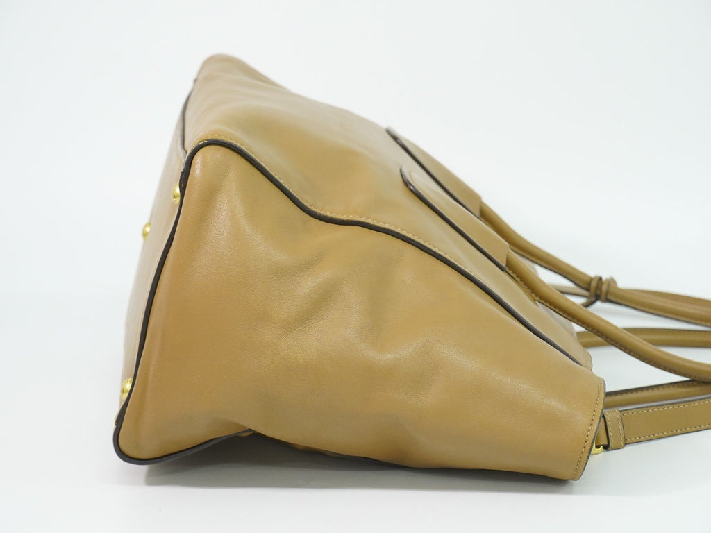 Prada Leather 2-Way Shoulder Bag Tote Brown — view 4