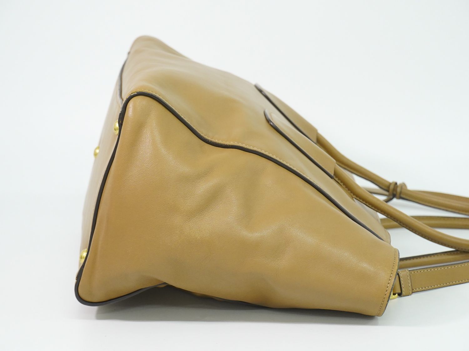Prada Leather 2-Way Shoulder Bag Tote Brown — view 4