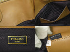 Prada Leather 2-Way Shoulder Bag Tote Brown — view 9