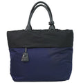 Prada Nylon Tote Navy Black