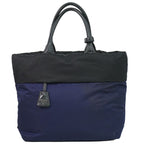 Prada Nylon Tote Navy Black