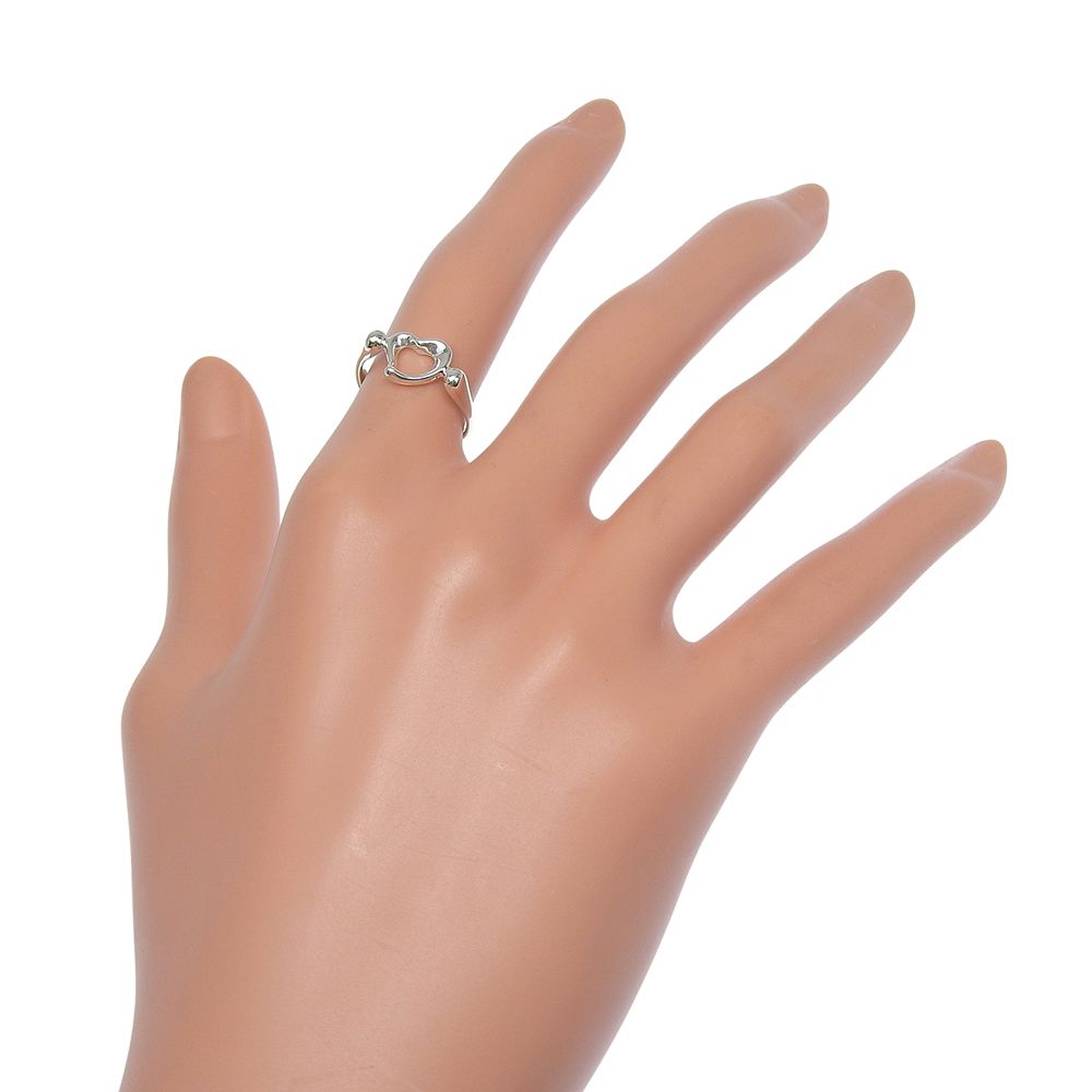 Tiffany & Co Open Heart Elsa Peretti 925 Sterling Silver Ring — view 2
