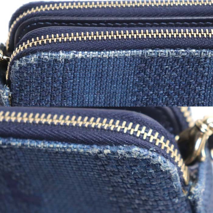 Chanel Deauville Chain Clutch Shoulder Bag Navy Cruise — view 7