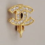 Chanel Earrings CC Logo Gold