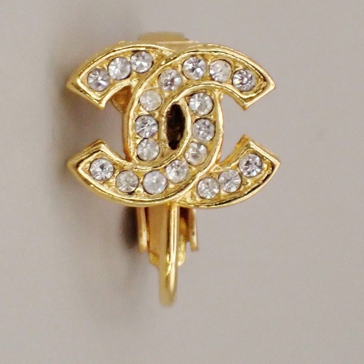 Chanel Earrings CC Logo Gold