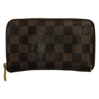Louis Vuitton Bifold Wallet Damier Zippy Compact Ebene Initial