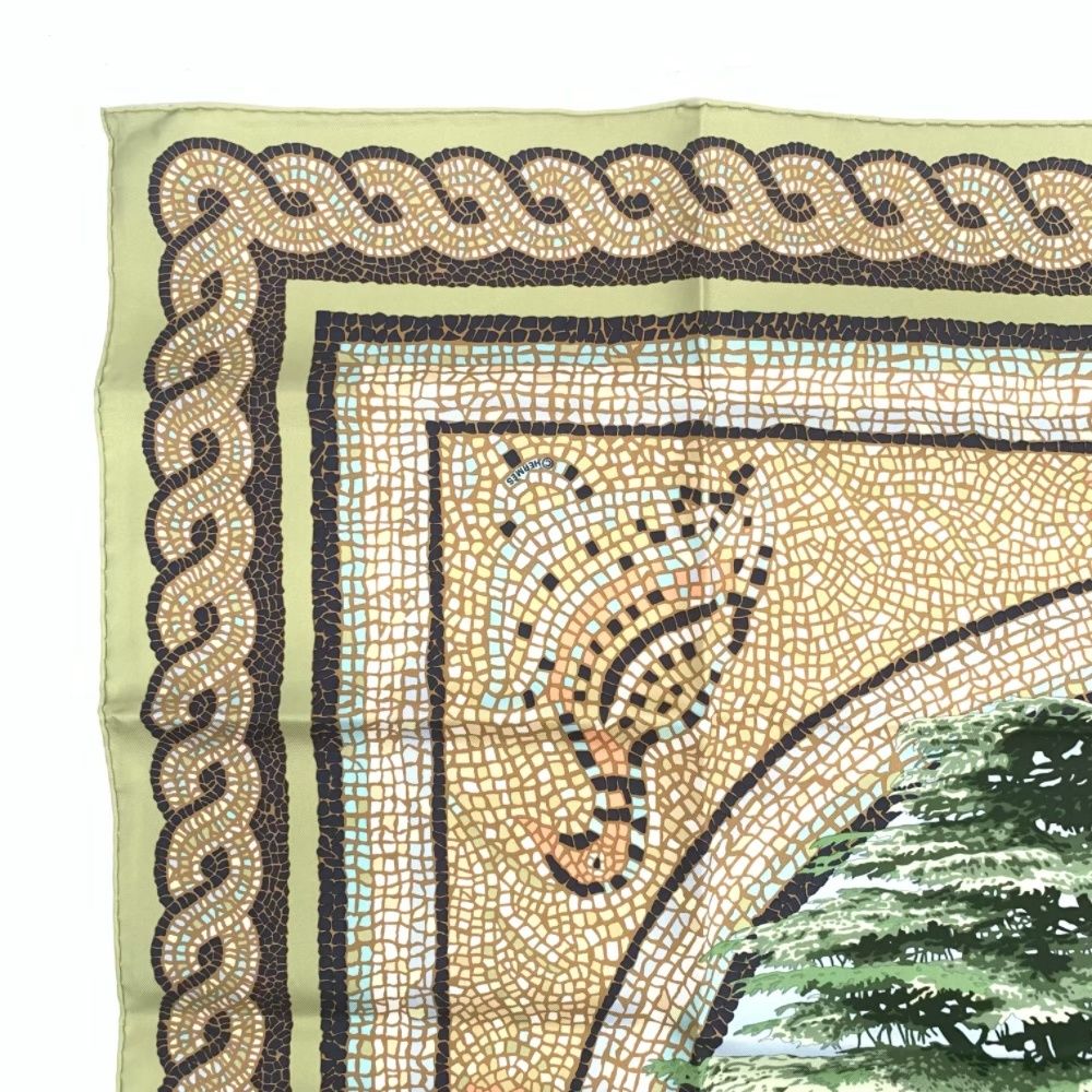 Hermes Carre 90 Under the Himalayan Cedar Sous le Cedre Silk Scarf — view 2