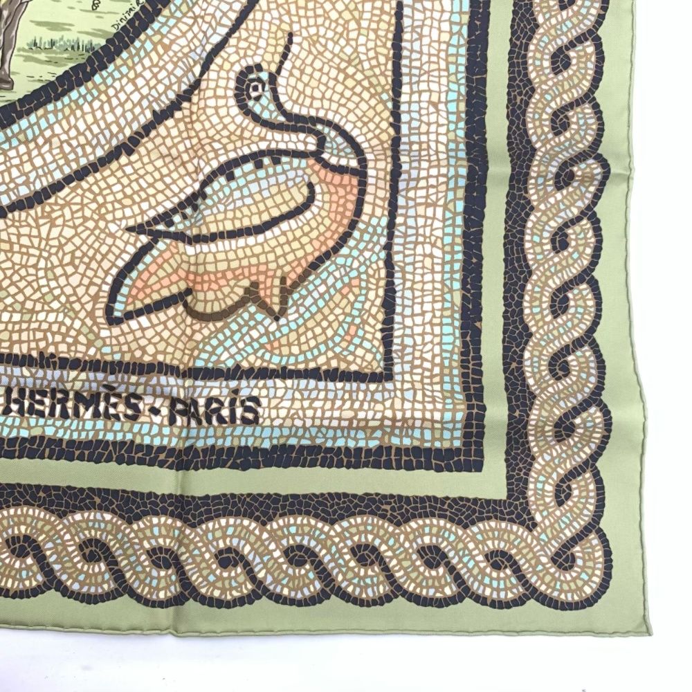 Hermes Carre 90 Under the Himalayan Cedar Sous le Cedre Silk Scarf — view 4