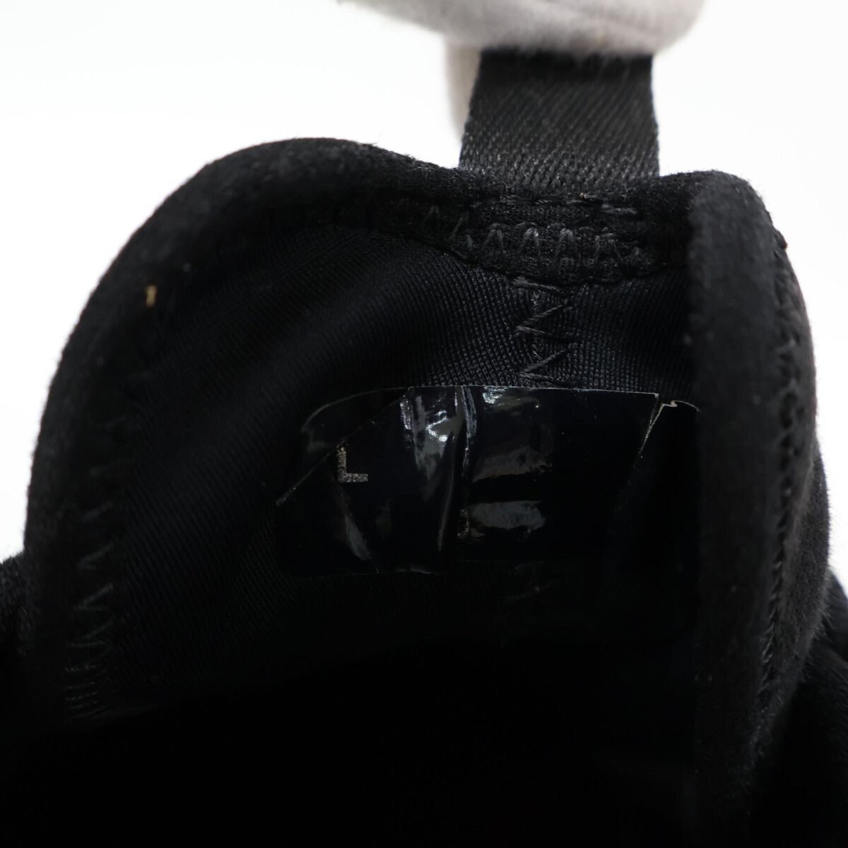 Chanel Velvet Calfskin & Mixed Fiber CC Logo Quilted Embossed Sole Low — view 9