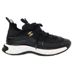 Chanel Velvet Calfskin & Mixed Fiber CC Logo Quilted Embossed Sole Low — view 5