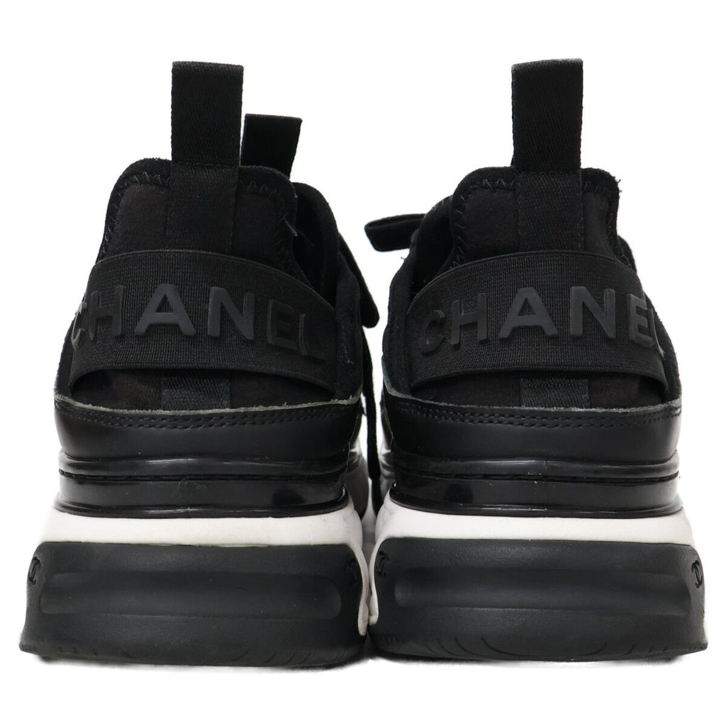 Chanel Velvet Calfskin & Mixed Fiber CC Logo Quilted Embossed Sole Low — view 4
