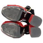 Prada Velvet Ankle Strap Chunky Sandals — view 6